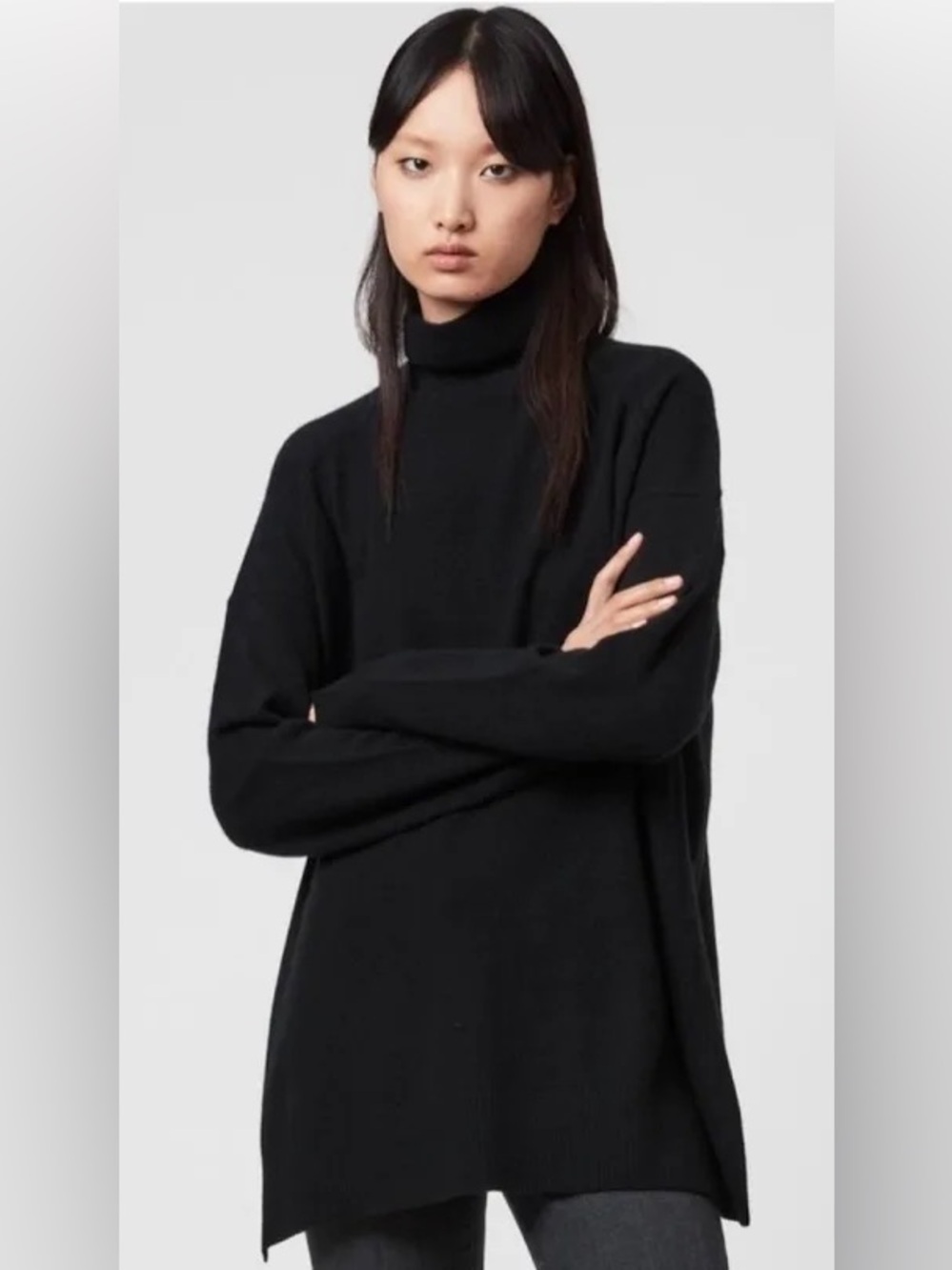 All Saints Gala Cashmere Turtleneck Sweater